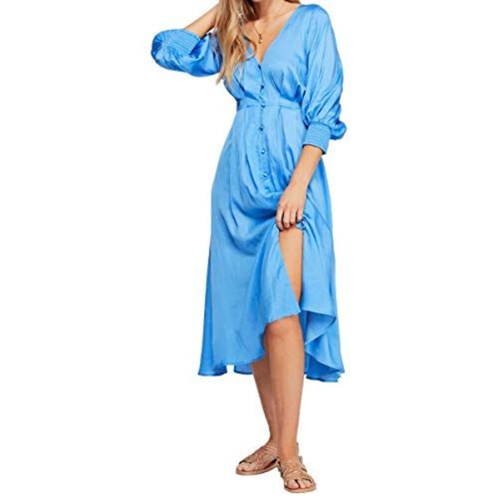 Free People Later Days Lattice Back Midi Dress